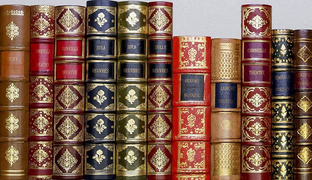 Bibliothèque de faux-livres anciens